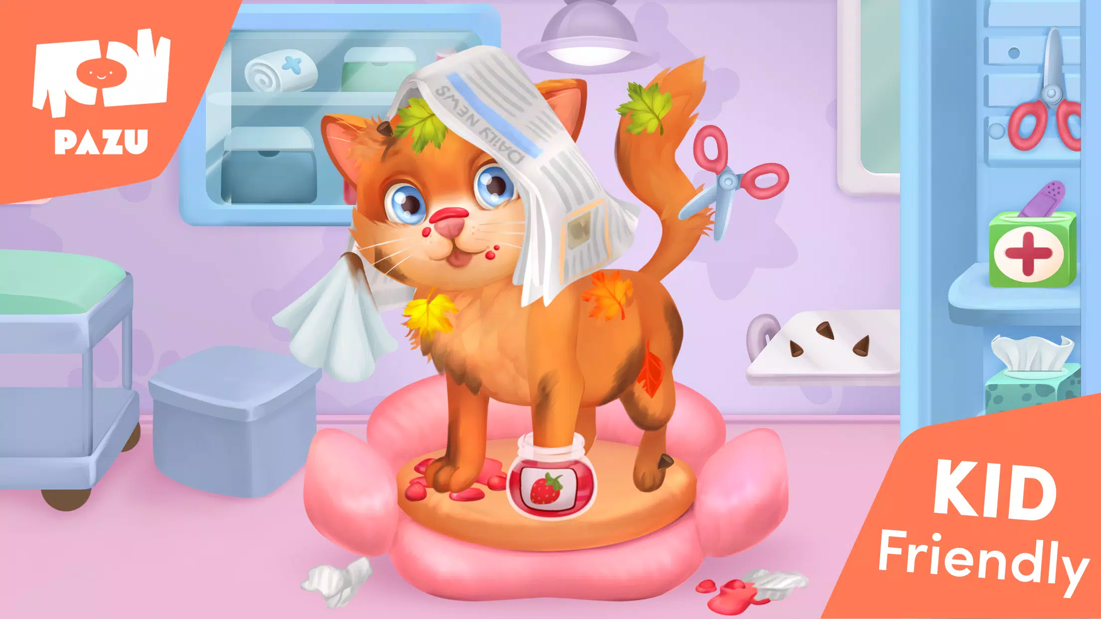 Cat game - Pet Care & Dress up ภาพหน้าจอ 1