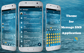 SMS Messages Bubble Rain Theme Captura de pantalla 0