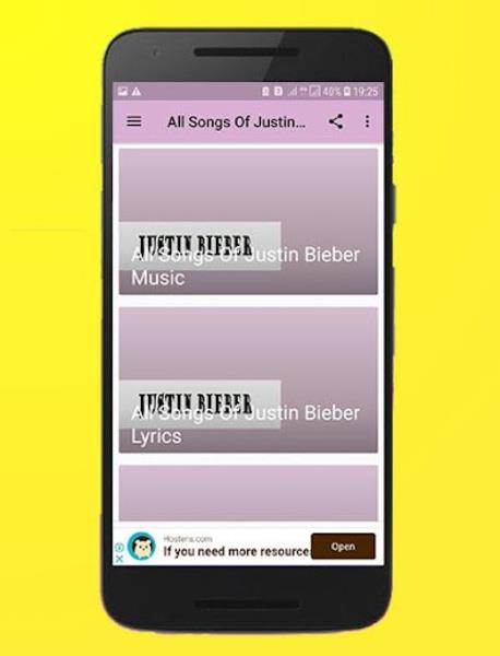 All Songs Of Justin Bieber Offline স্ক্রিনশট 2