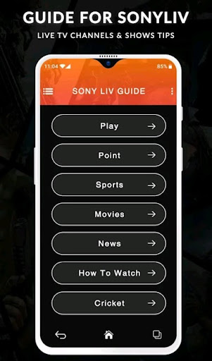 SonyLiv - Live TV Shows, Cricket & Movies Guide Schermafbeelding 0