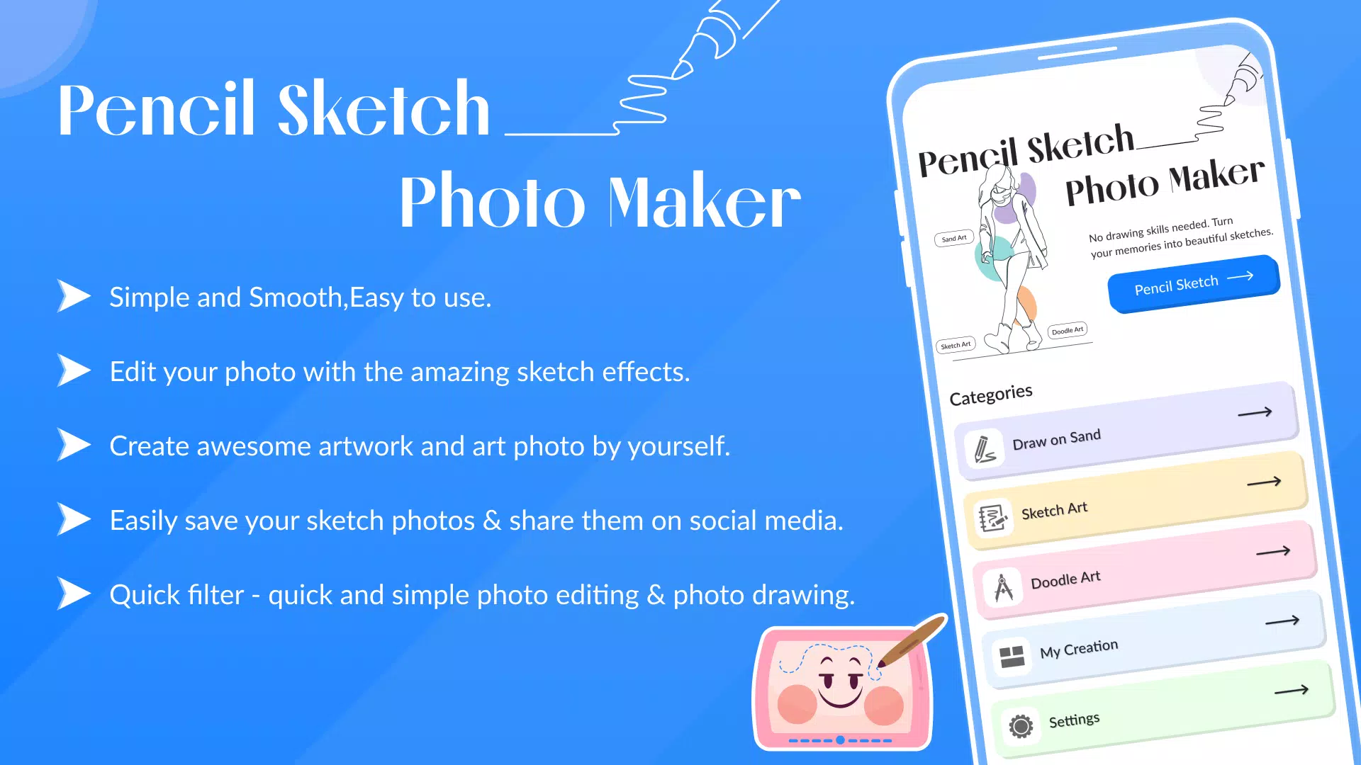 Pencil Sketch Photo Maker Schermafbeelding 2