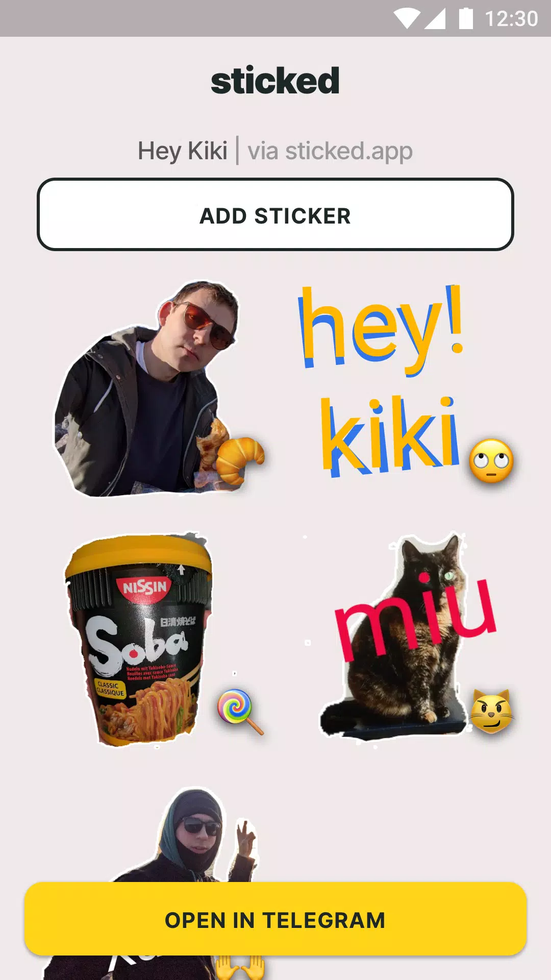 Sticked - Telegram stickers スクリーンショット 1