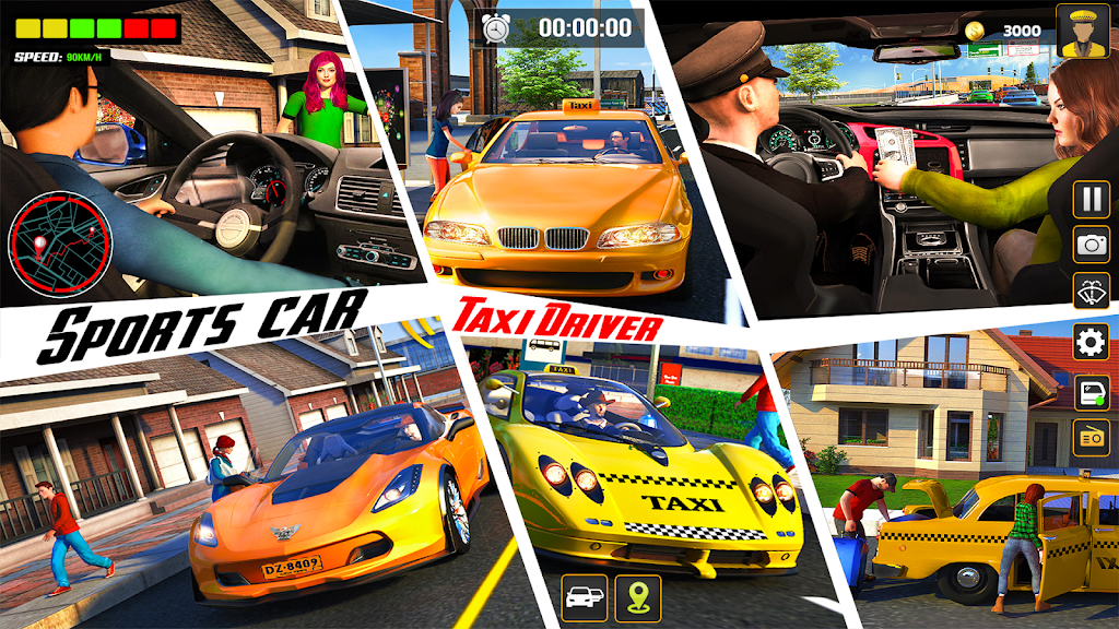 City Cab Driver Car Taxi Games ဖန်သားပြင်ဓာတ်ပုံ 2