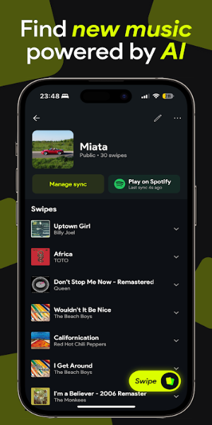 Schermata Swipefy for Spotify 0