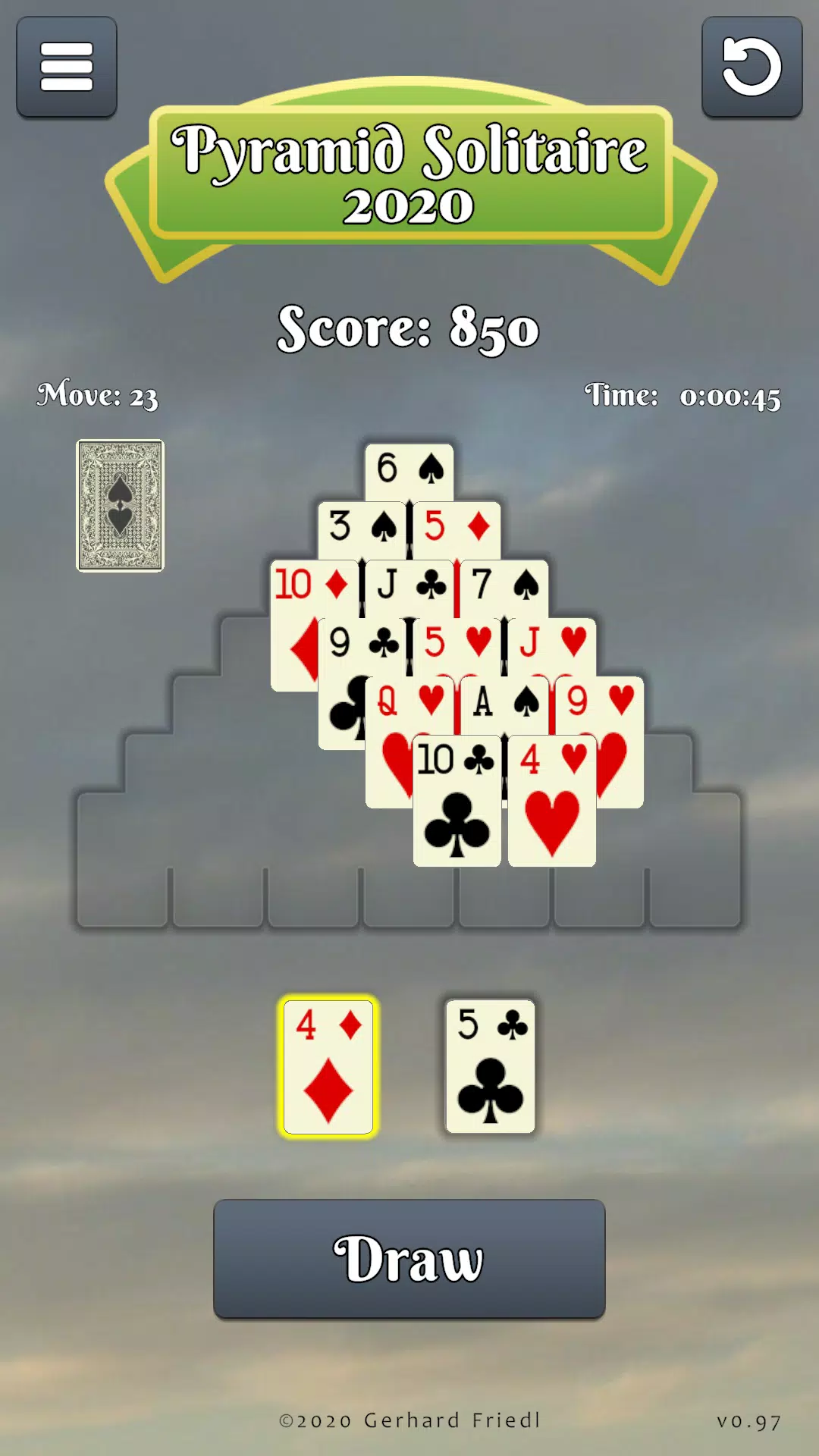 Schermata Pyramid Solitaire Card Game 2