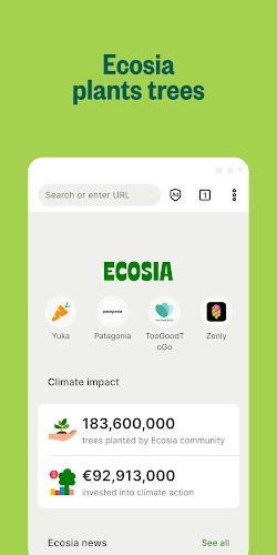 Ecosia: Le navigateur écolo Screenshot 1