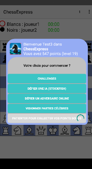 ChessExpress Echecs en ligne Capture d'écran 0