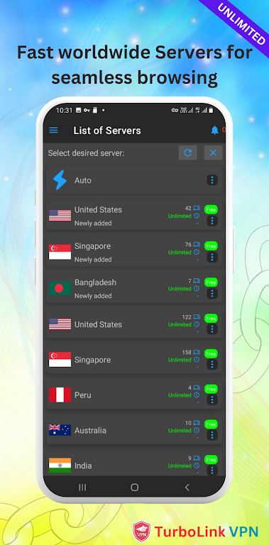 TurboLink VPN - Fast VPN Proxy ภาพหน้าจอ 1