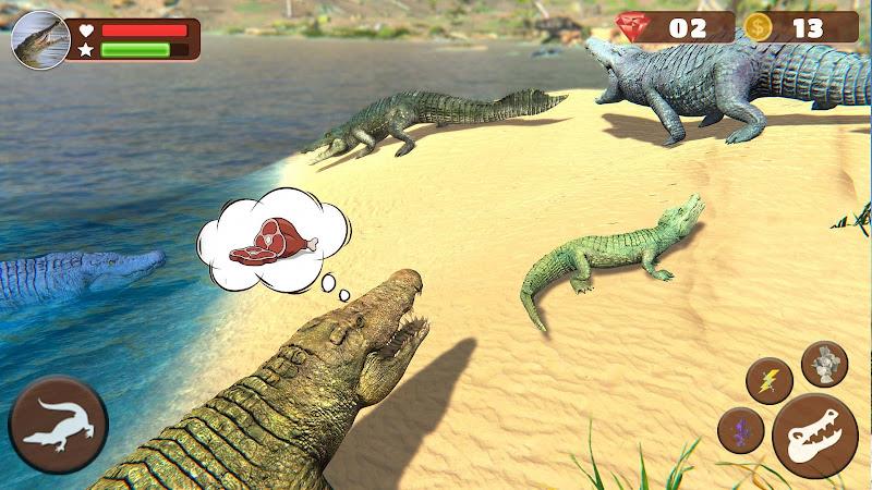 Wild Crocodile Family Sim Game Tangkapan skrin 0