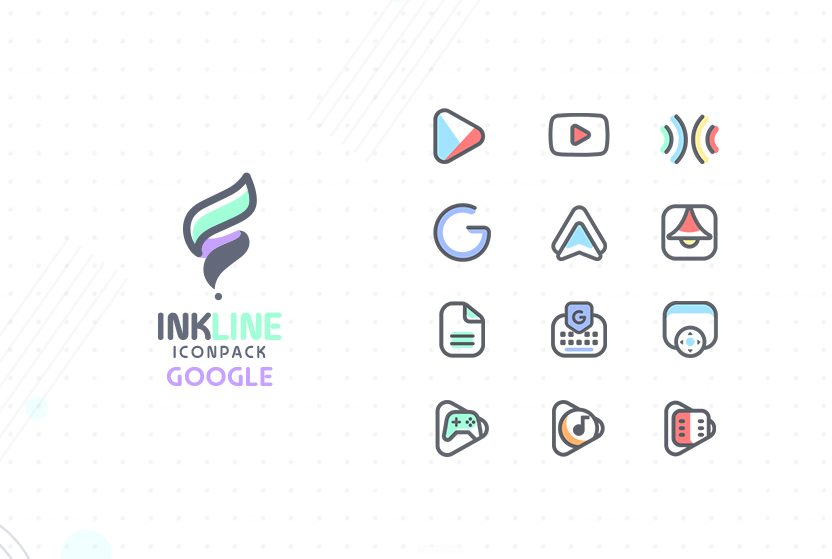 InkLine Icon Pack Mod 스크린샷 1