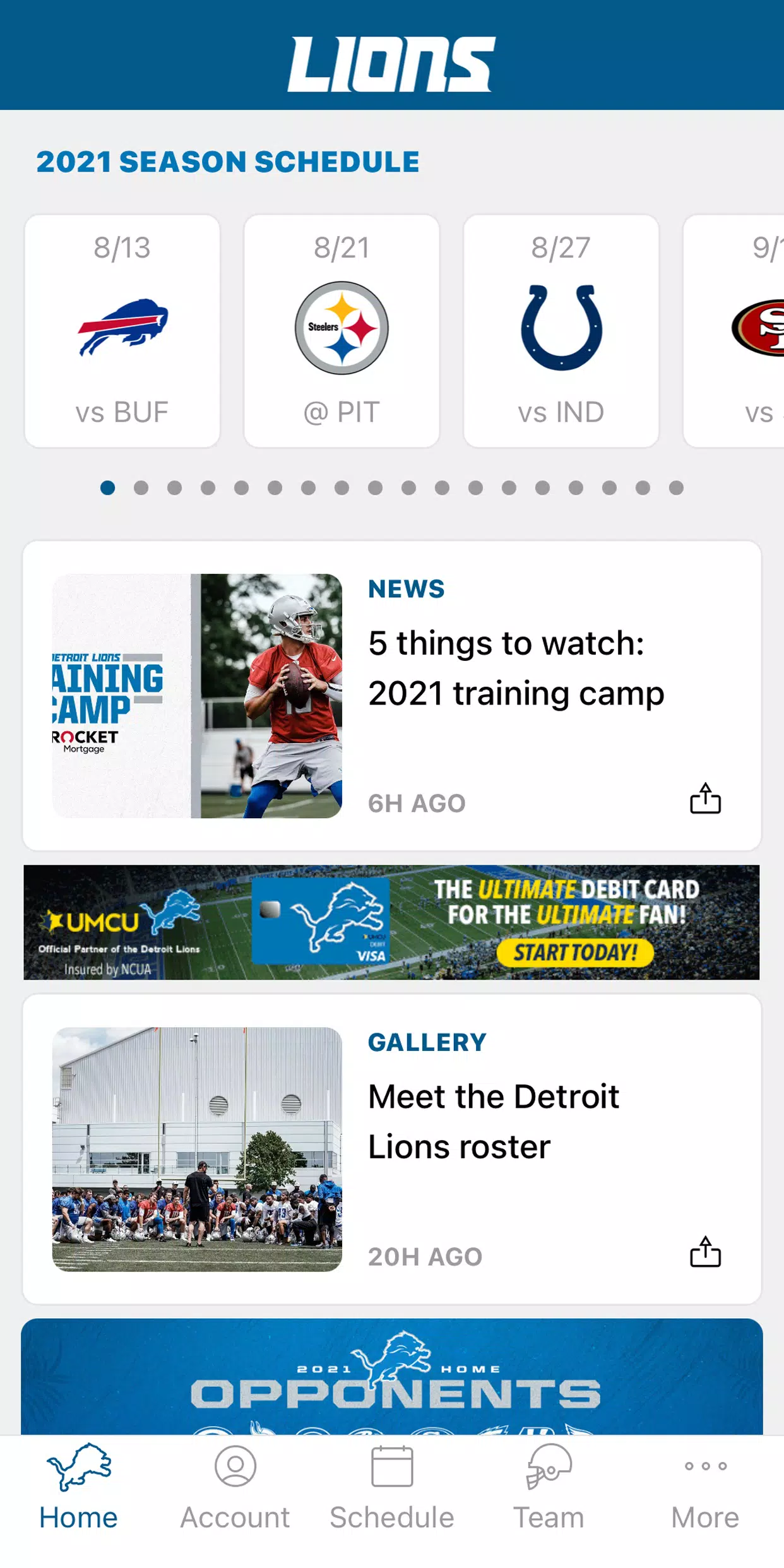 Detroit Lions Mobile Скриншот 1