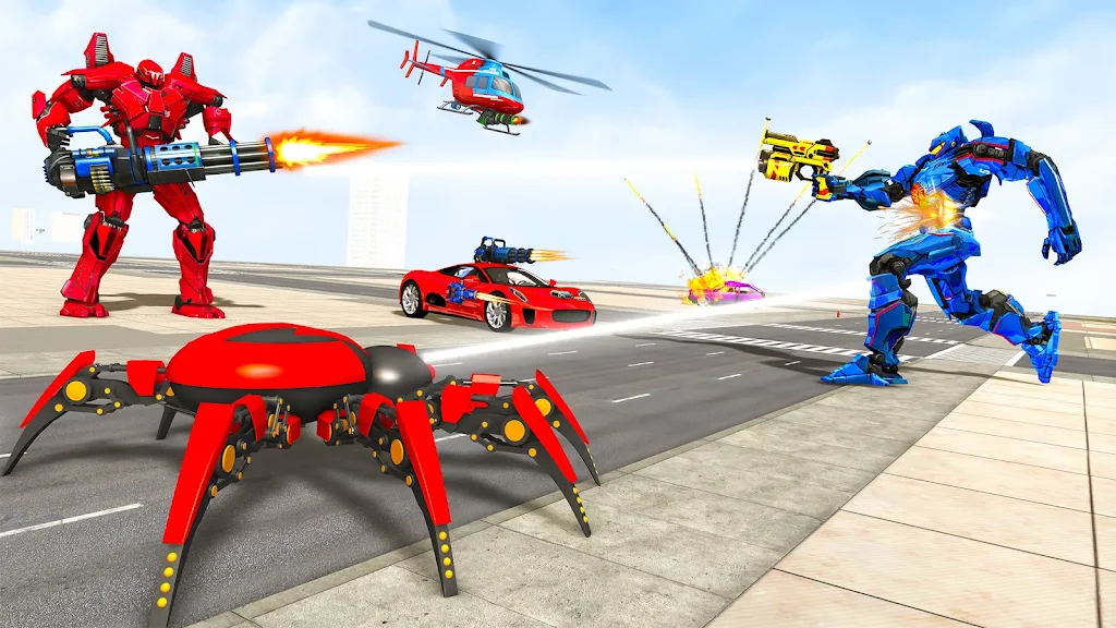 Spider Robot Games: Robot Car Schermafbeelding 1