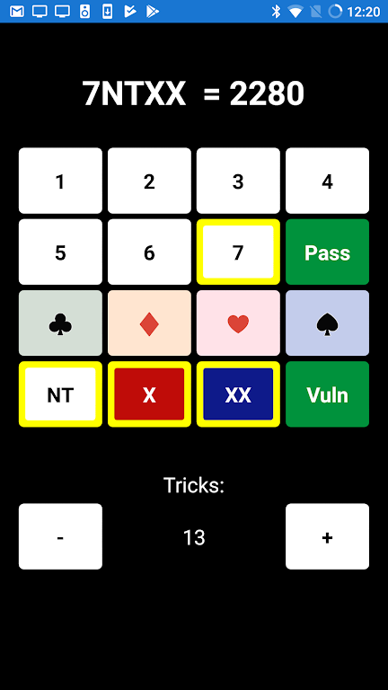Bridge Scoring Helper Скриншот 1
