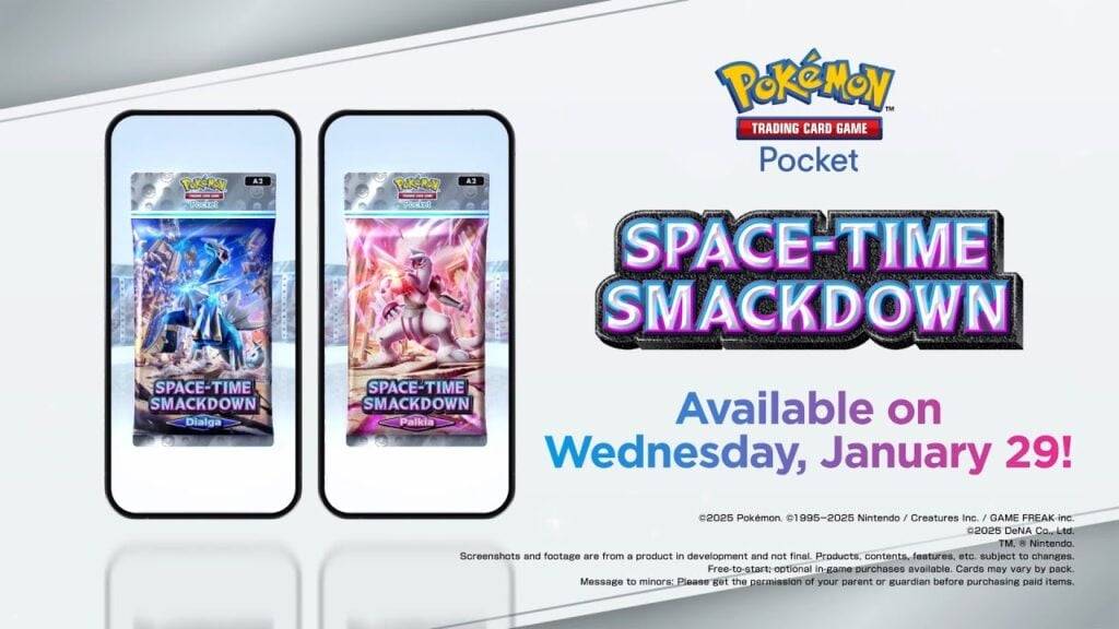 Pokémon TCG Pocket เพิ่มการซื้อขายและ 'SPACE-TIME SMACKDOWN'