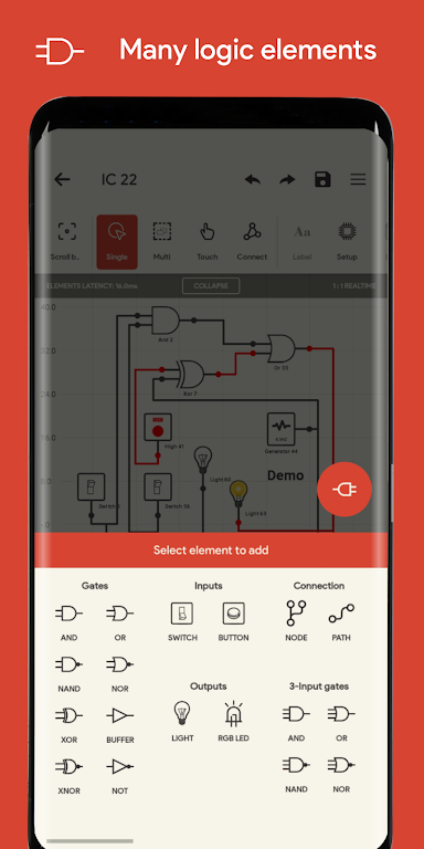 Logic Circuit Simulator Pro Mod 스크린샷 2