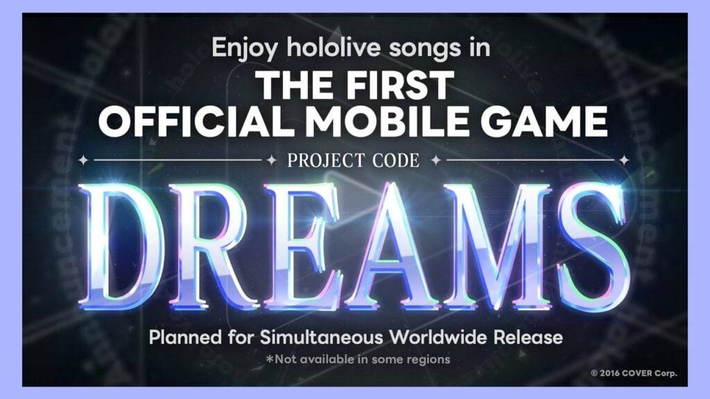 Hololive onthult First Global Mobile Game: Dreams