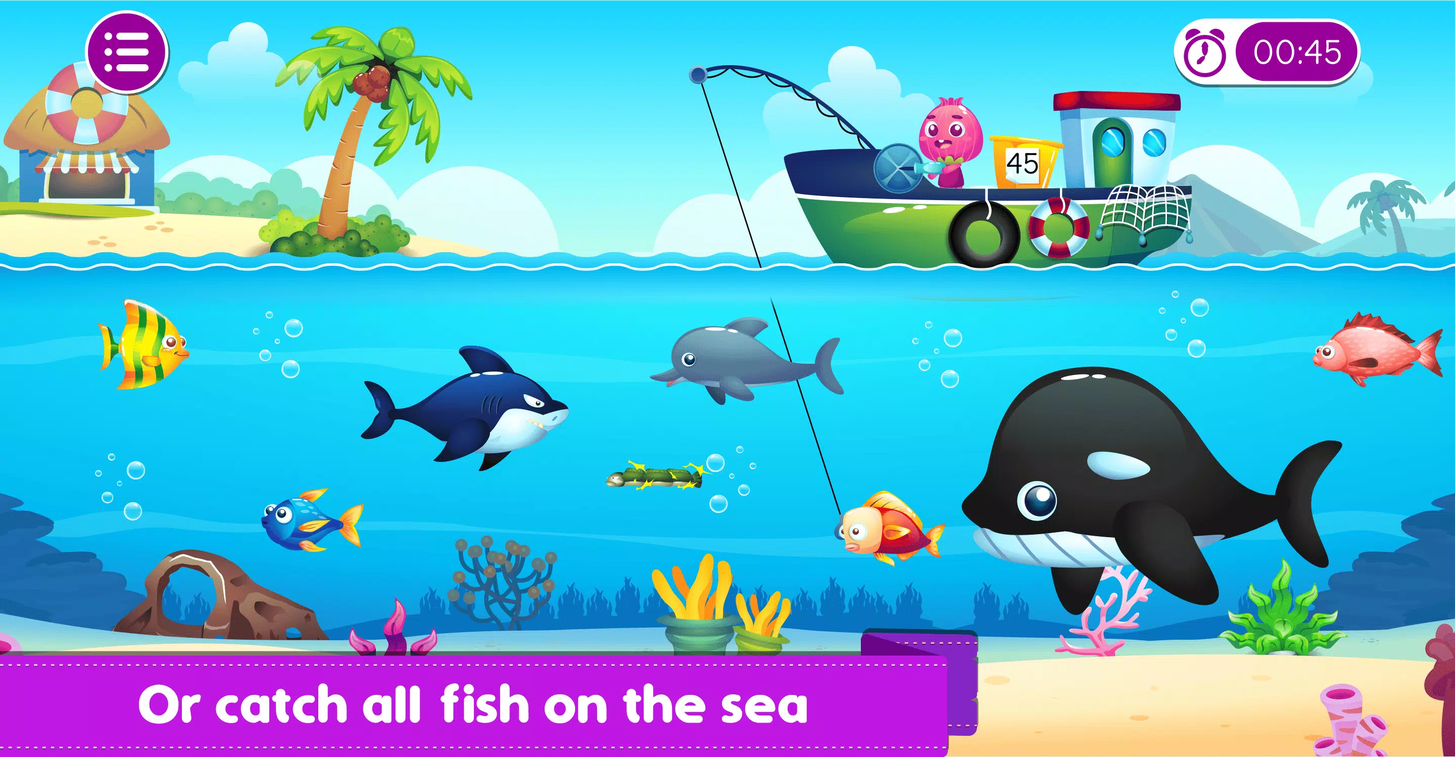 Marbel Fishing - Kids Games 螢幕截圖 3