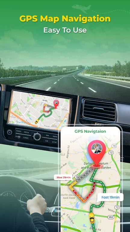 GPS Earth Map Voice Navigation应用截图第1张