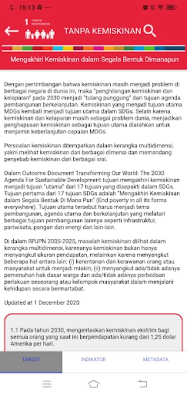 SDG Metadata Indonesia Capture d'écran 2