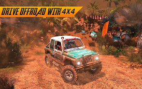 Offroad Jeep Driving Simulator Captura de tela 2