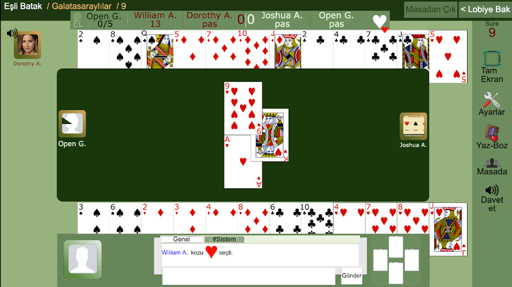 Eşli Batak Online 螢幕截圖 1