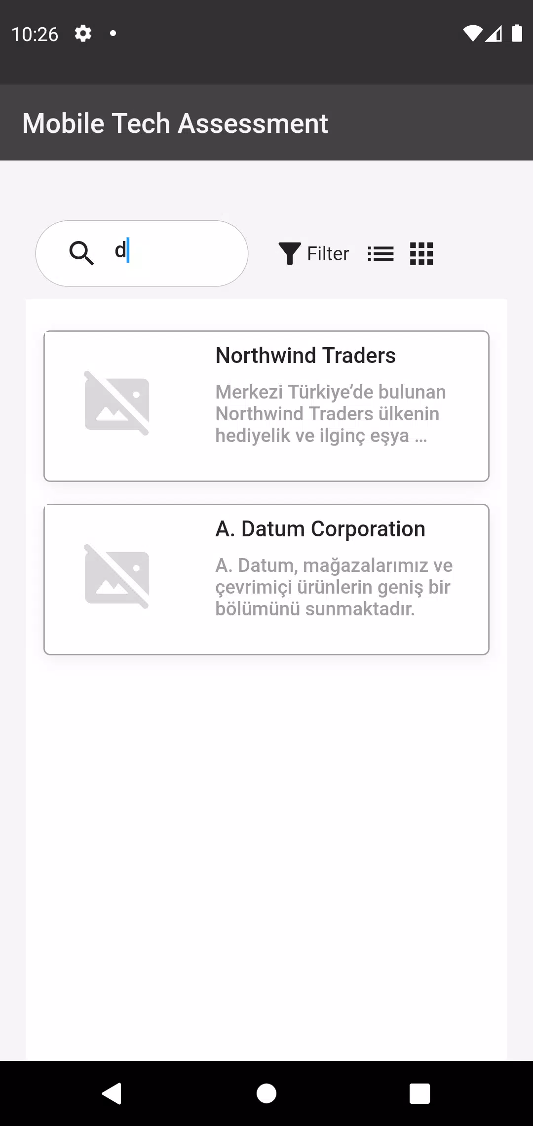 Flutter Tech Assessment 螢幕截圖 1