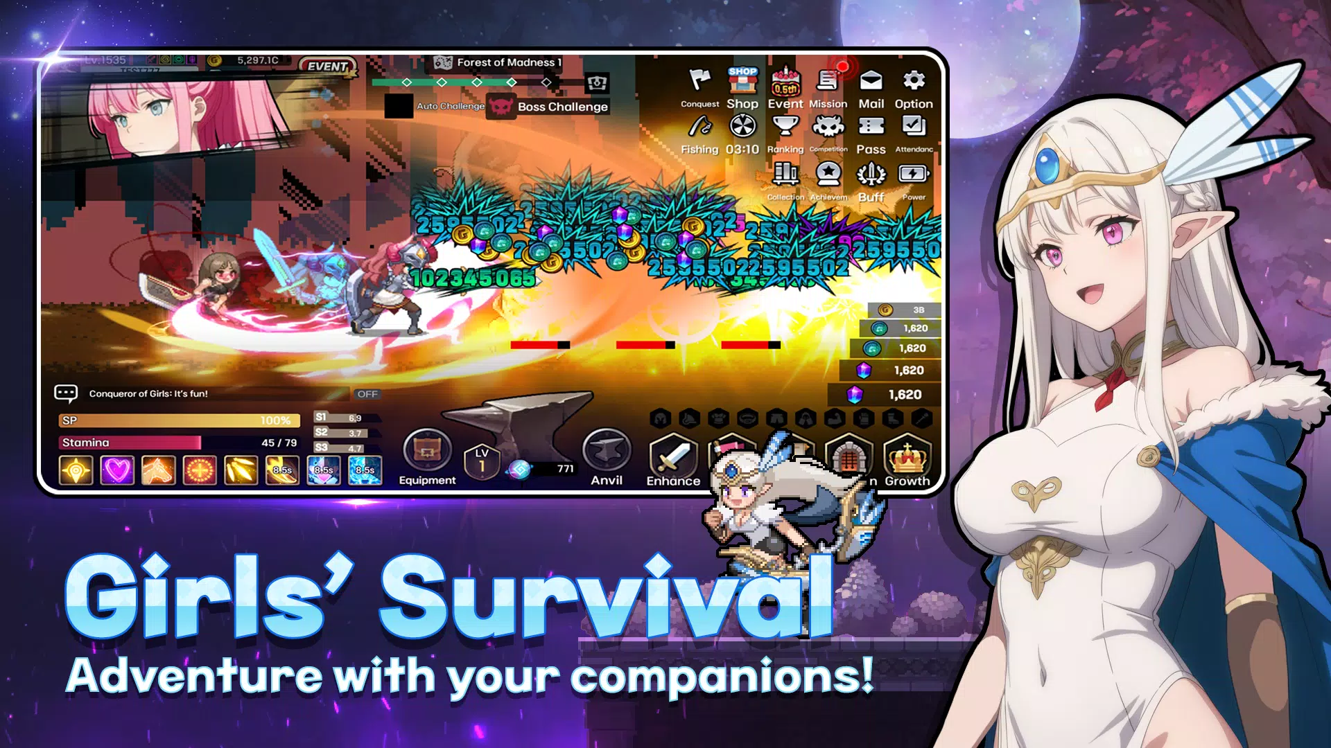 Conquest Girls: AFK Idle RPG Zrzut ekranu 2