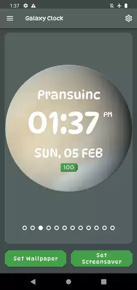 Galaxy Clock Live Wallpapers 스크린샷 3