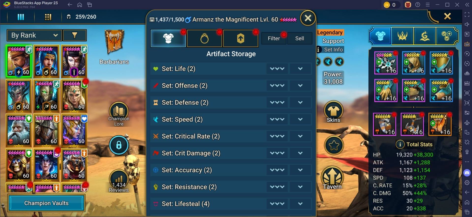 RAID: Shadow Legends vise l'efficacité ultime de l'équipement