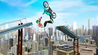 Bike Stunts 3D - Rooftop Chall Ảnh chụp màn hình 3