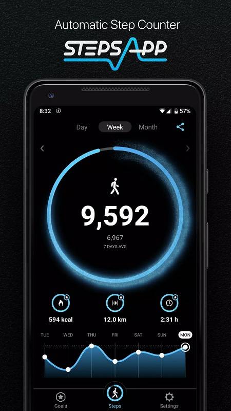 StepsApp Pedometer & Step Counter ဖန်သားပြင်ဓာတ်ပုံ 0