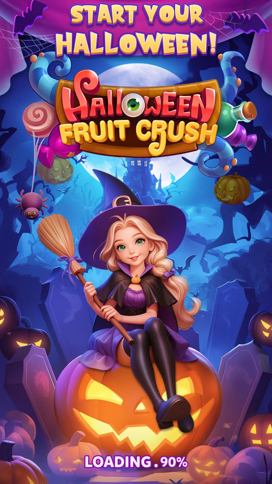 Halloween Fruit Crush Скриншот 0