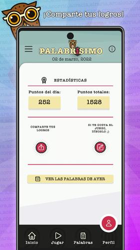 PALABRÍSIMO: busca palabras 螢幕截圖 2