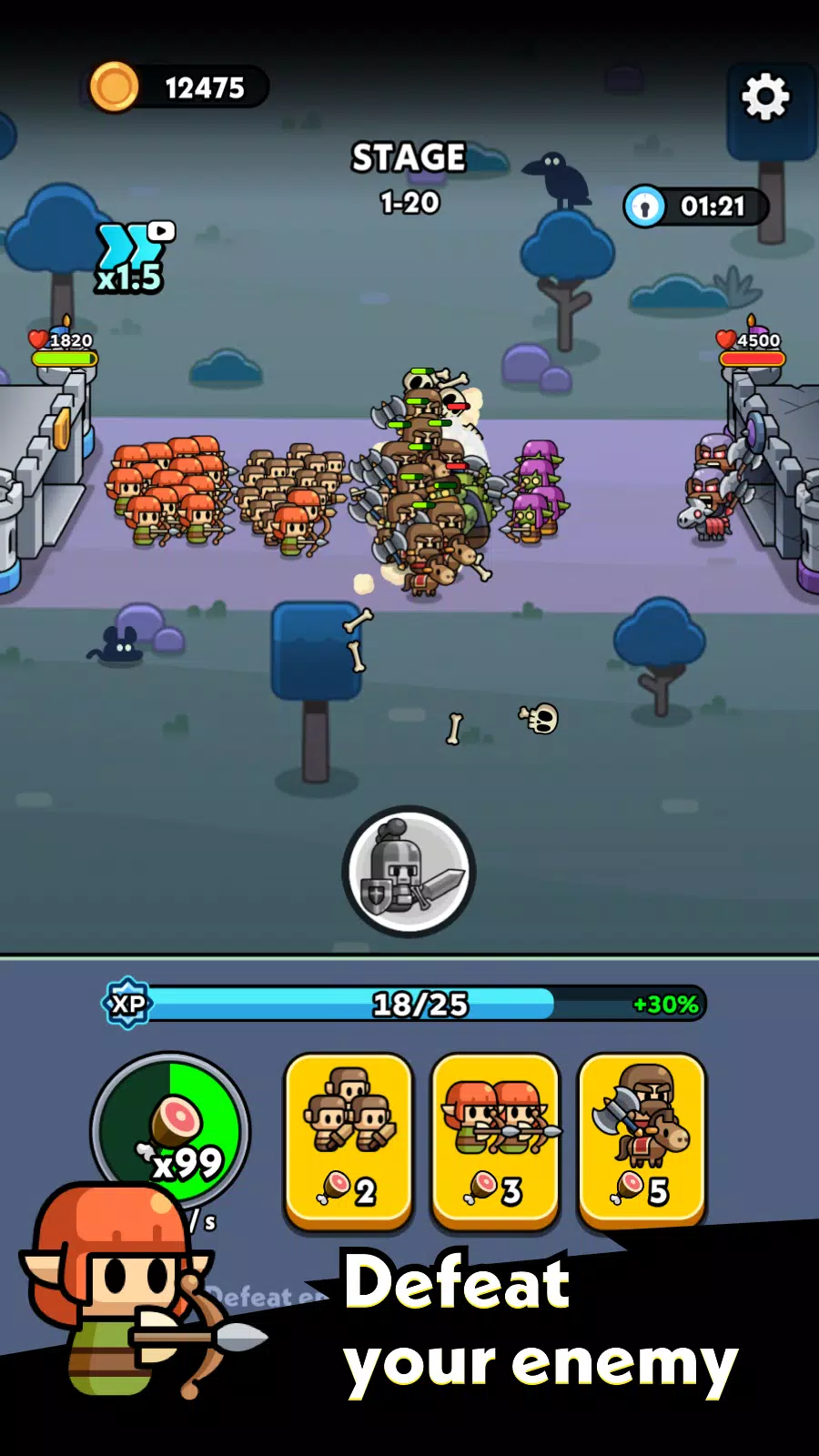 Tiny Warriors Go! 螢幕截圖 1