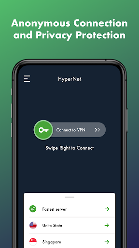 HyperNet Free VPN - Unlimited 螢幕截圖 1