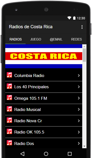 Radios Emisoras de Costa Rica FM AM en Vivo Gratis ภาพหน้าจอ 0