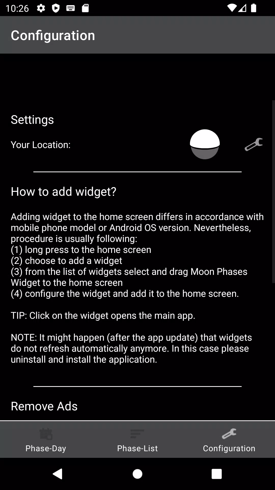 Moon Phases Widget ภาพหน้าจอ 3