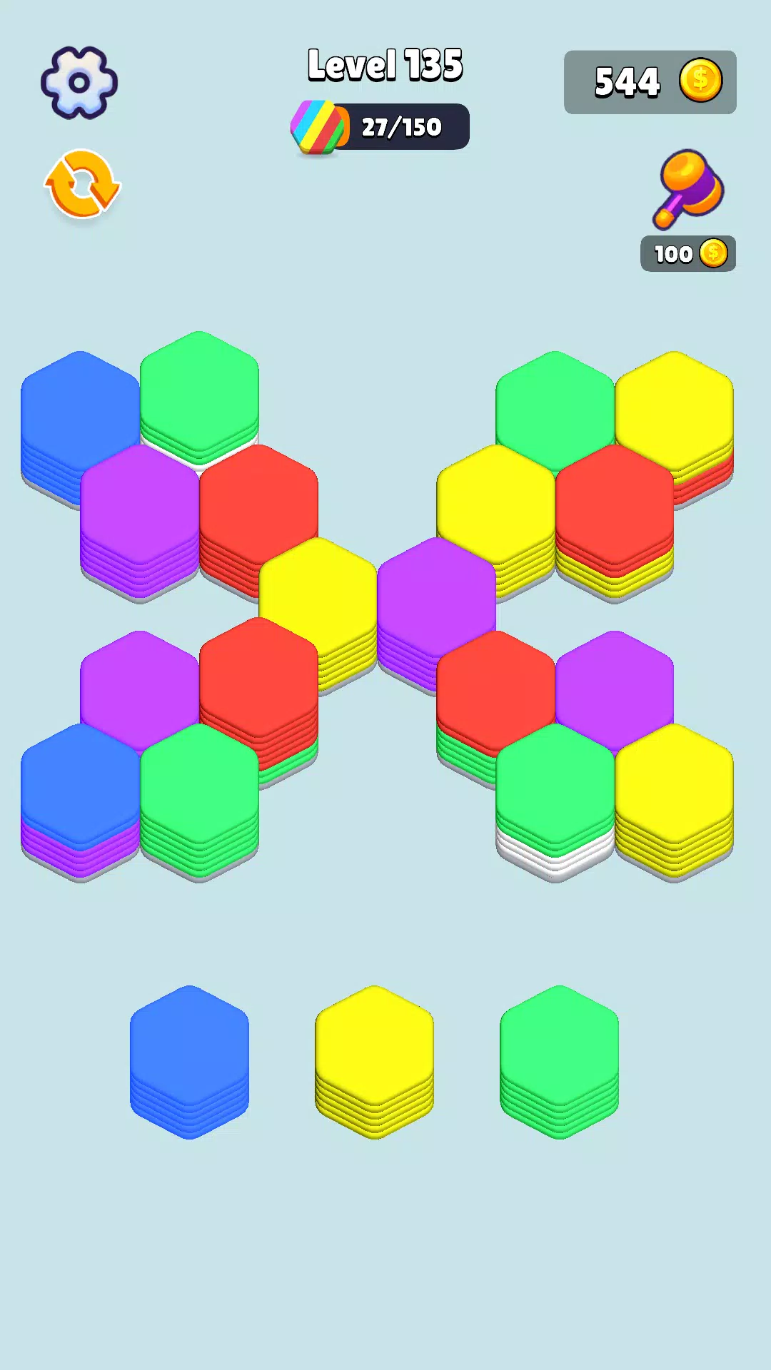 Stack Hexa Sort: Puzzle Match স্ক্রিনশট 3