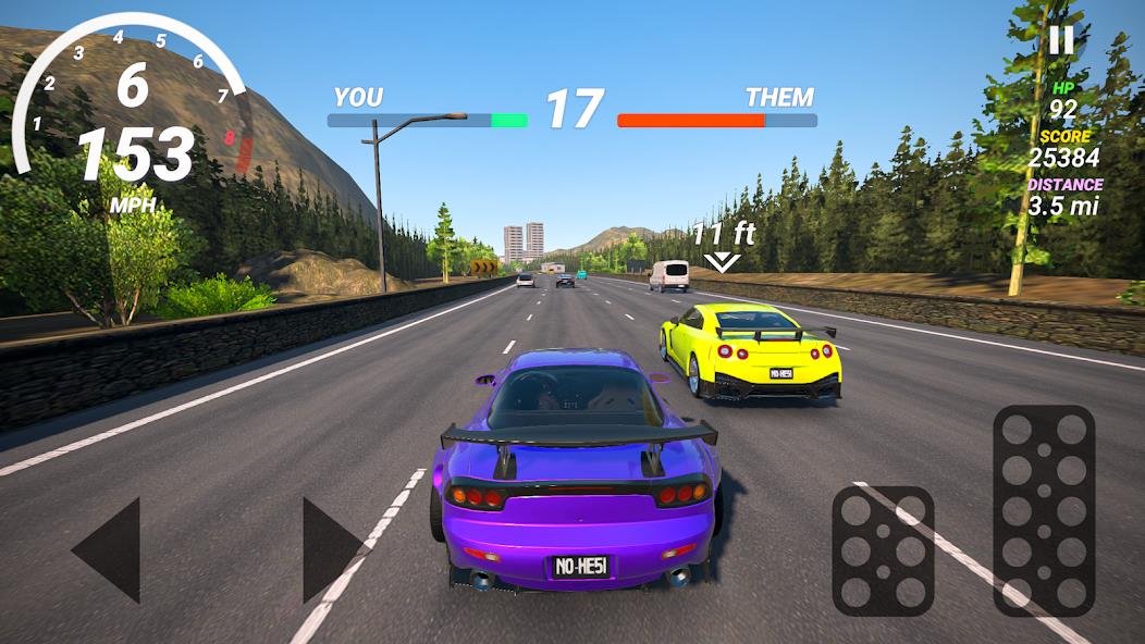 No Hesi Car Traffic Racing Mod Schermafbeelding 2