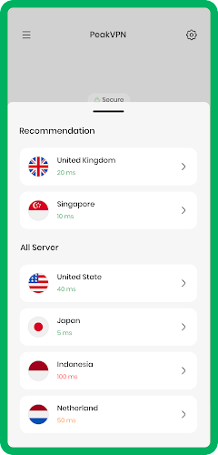 PeakVPN - Fast And Secure 스크린샷 1