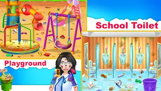 School Cleanup - Cleaning Game Скриншот 3