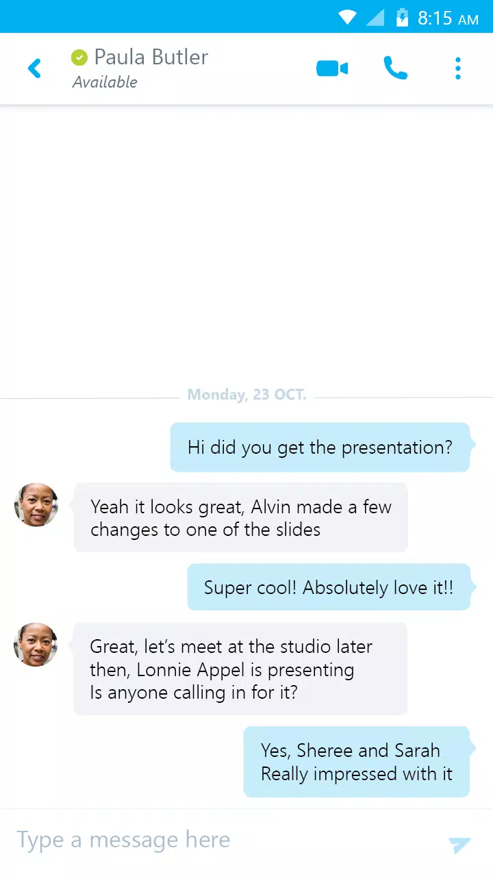 Skype for Business Screenshot 1