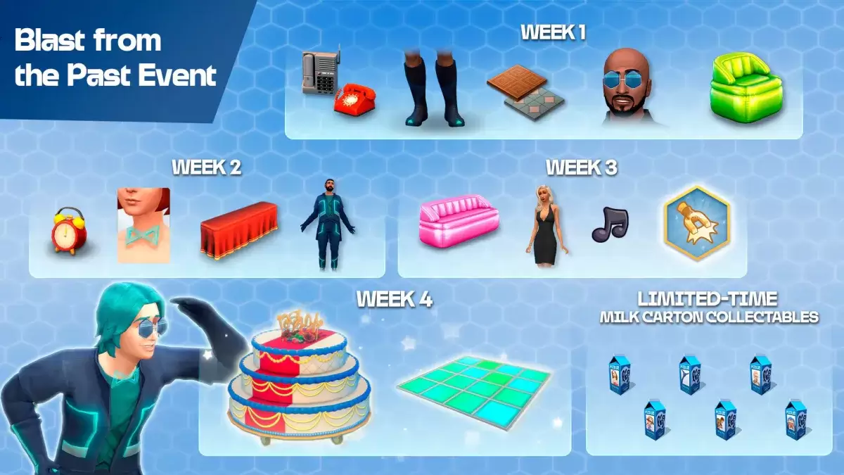 The Sims 4 Blast từ phần thưởng sự kiện trong quá khứ