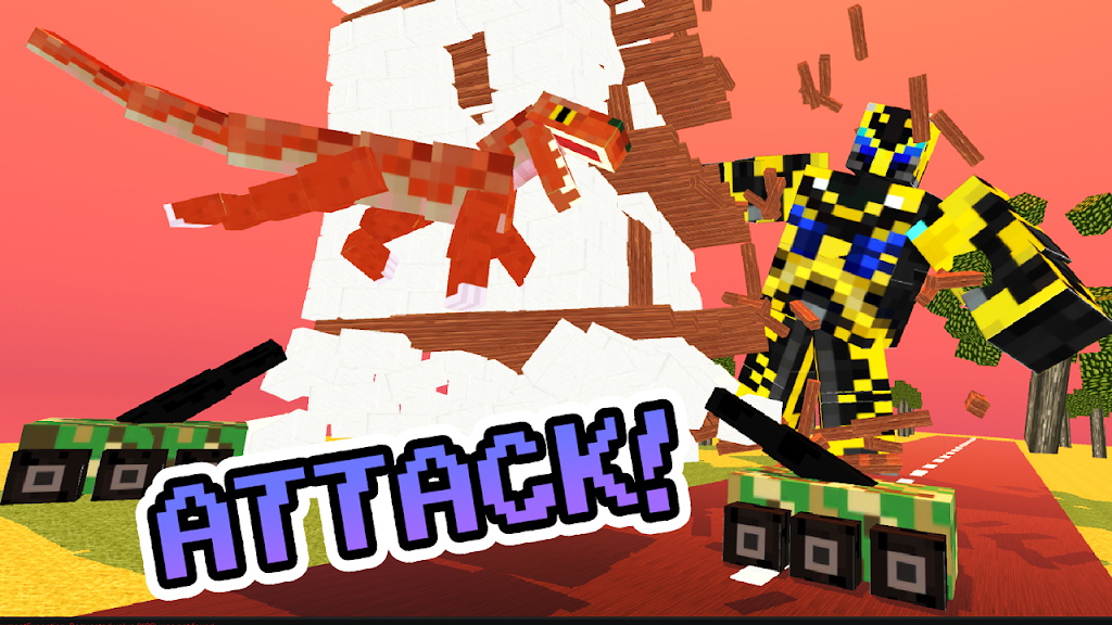 Blocky Titan Raptor Assault 스크린샷 2