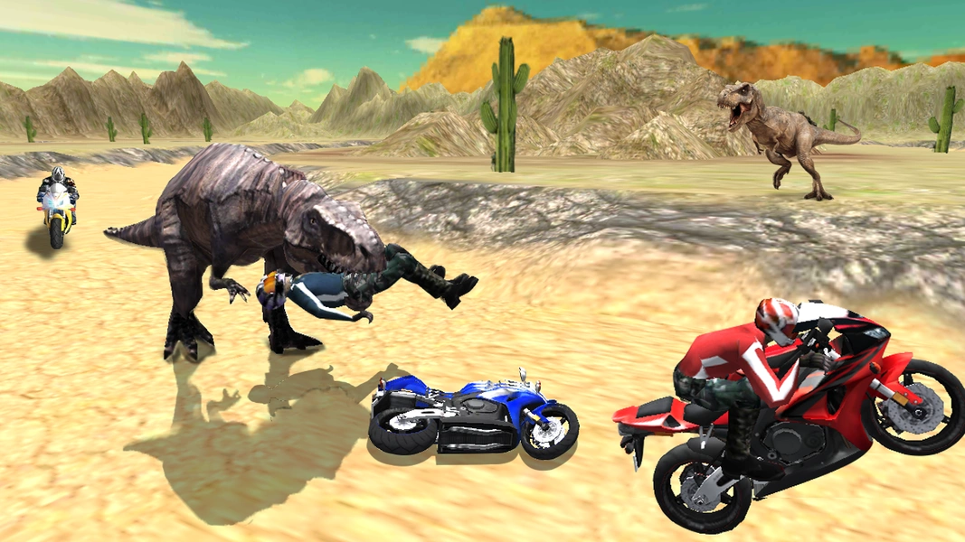 Dino World Bike Race Game - Jurassic Adventure ဖန်သားပြင်ဓာတ်ပုံ 3