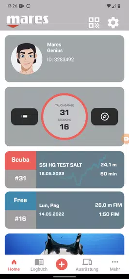 Schermata Mares App 0