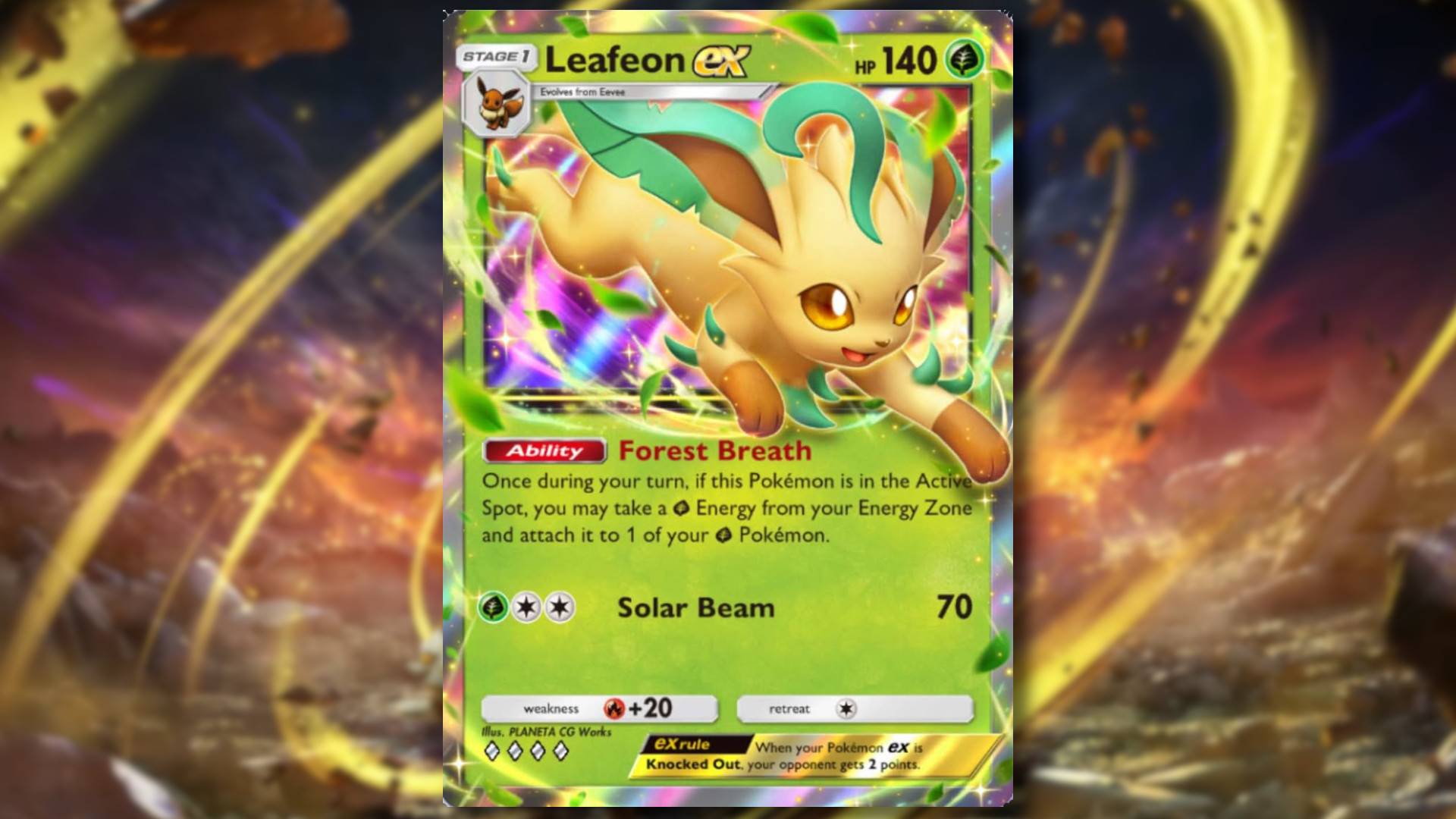 寵物小精靈TCG口袋的頂級Leaveon Ex甲板