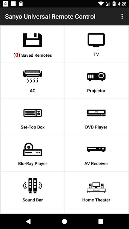 Sanyo Universal Remote 스크린샷 0