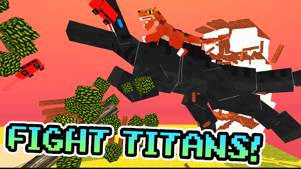 Blocky Titan Raptor Assault Скриншот 1