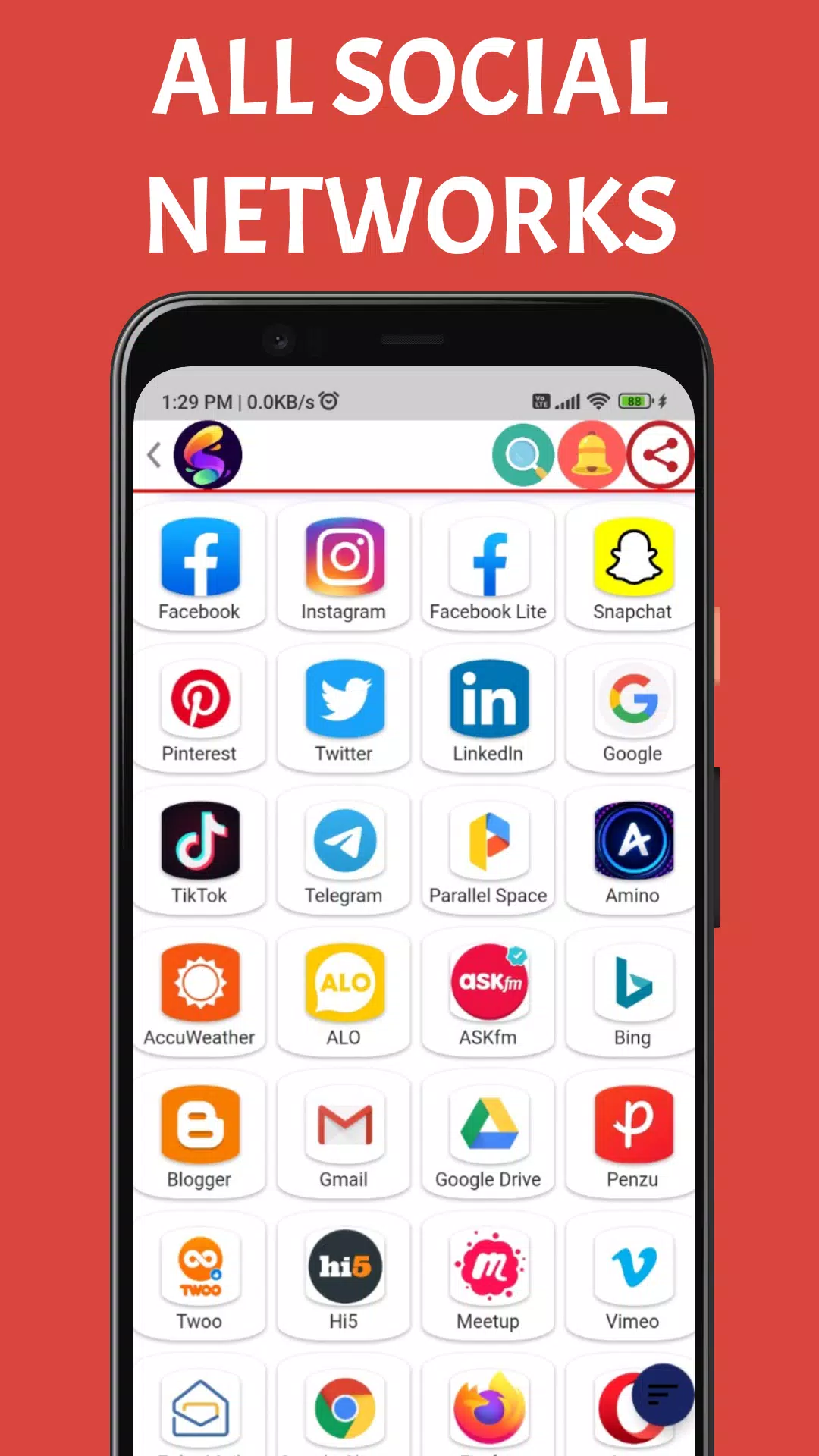 Snowzo : All Social Media Apps 螢幕截圖 1